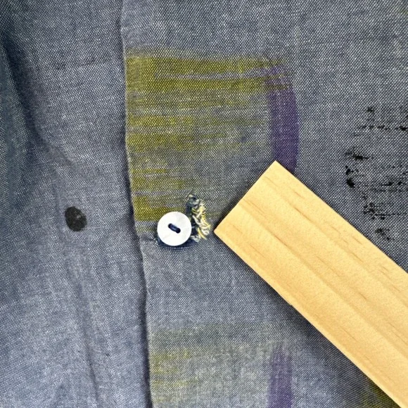 Fort Makers The Dress Project Women 8 Denim Shirt Dress Paint Splash Artsy‎ Rare - Picture 4 of 16